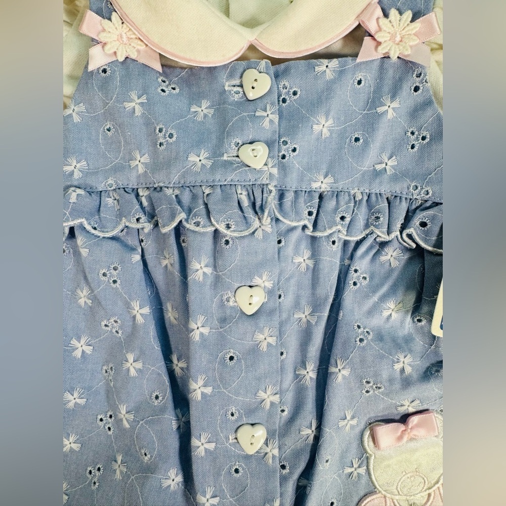 NWT Baby Togs Vintage Overall Set aside 3-6M - Picture 6 of 11